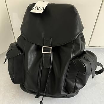 ZARA ザラ　レザー　リュック　黒　大容量　メンズ　男女兼用 ZARA ザラ レザー リュック 黒 大容量 メンズ 男女兼用 楽天市場